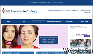 reproductivefacts.org Screenshot