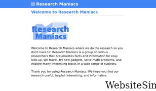researchmaniacs.com Screenshot