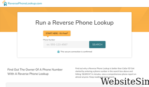 reversephonelookup.com Screenshot