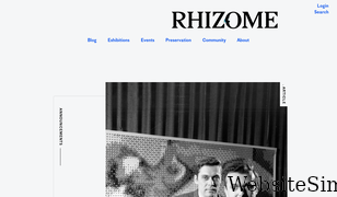 rhizome.org Screenshot