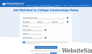 scholarships.com Screenshot