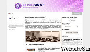 sciencesconf.org Screenshot
