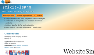 scikit-learn.org Screenshot