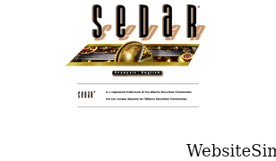 sedar.com Screenshot
