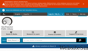 sfpl.org Screenshot