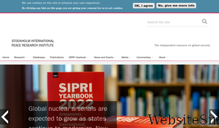 sipri.org Screenshot