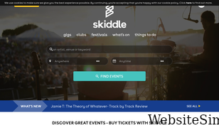 skiddle.com Screenshot