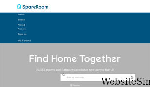 spareroom.co.uk Screenshot
