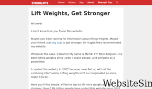 stronglifts.com Screenshot