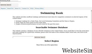 swimmingrank.com Screenshot