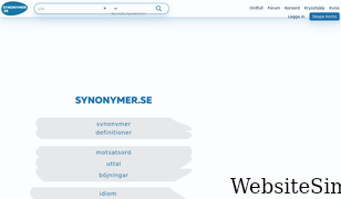 synonymer.se Screenshot