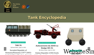 tanks-encyclopedia.com Screenshot