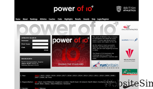 thepowerof10.info Screenshot