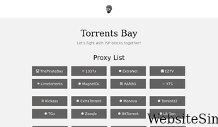 torrentsbay.org Screenshot