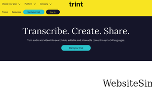 trint.com Screenshot