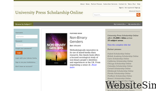 universitypressscholarship.com Screenshot