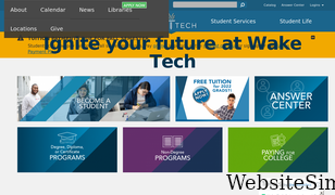 waketech.edu Screenshot