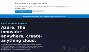 windowsazure.com Screenshot