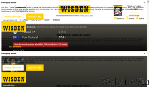 wisden.com Screenshot