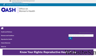 womenshealth.gov Screenshot