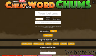 wordchumscheat.com Screenshot