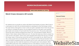 wordcrazeanswers.com Screenshot