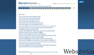 worddetector.com Screenshot