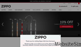 zippo.com Screenshot